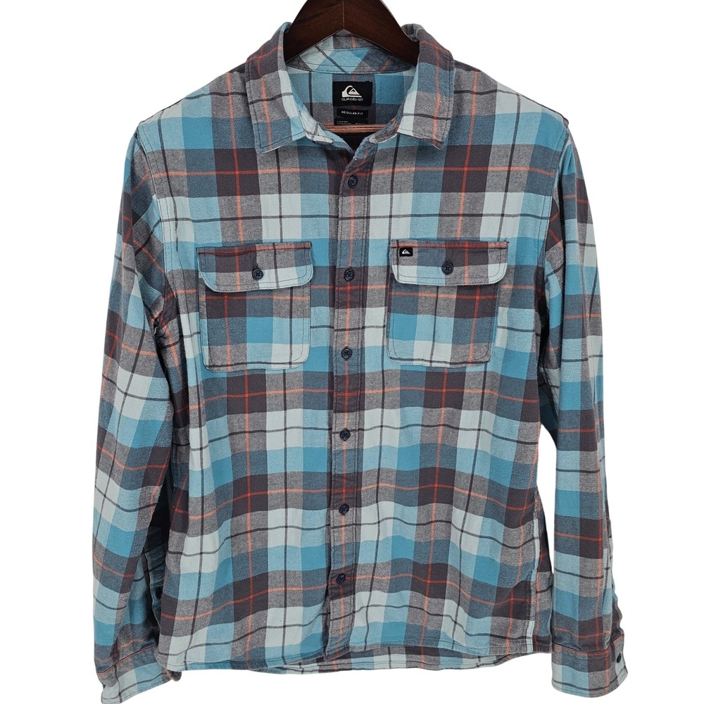 Quiksilver Mens Tartan Plaid Flannel Hiking Shirt Regular Fit EQYWT04425 Medium